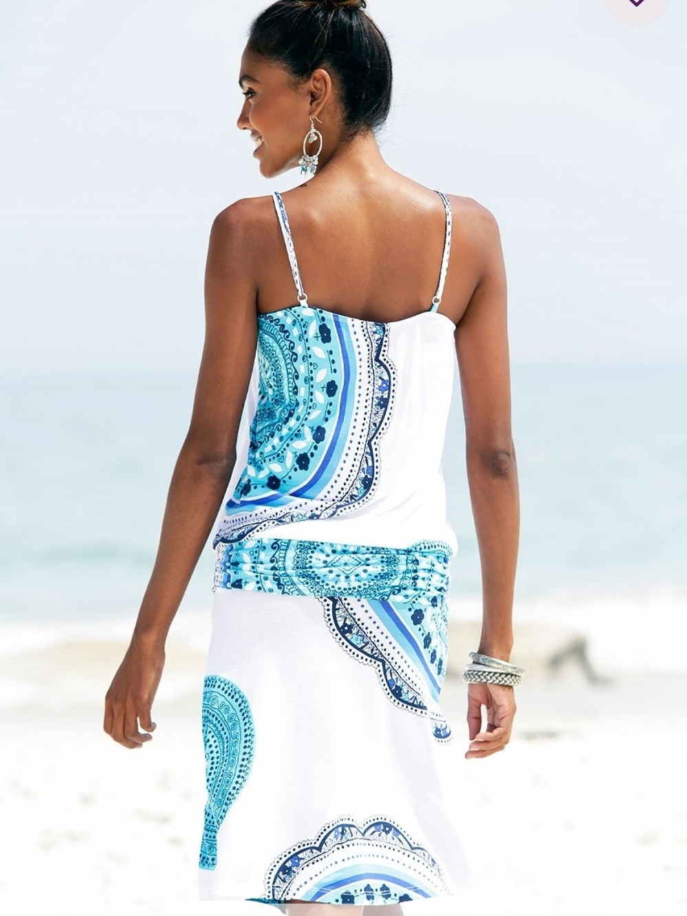Boho Tank Dress Beach Coastal Mandala Size 16 XL